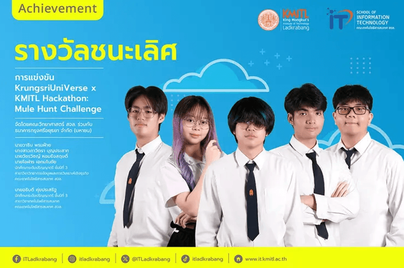 รางวัลชนะเลิศ จากการแข่งขัน KrungsriUniVerse x KMITL Hackathon